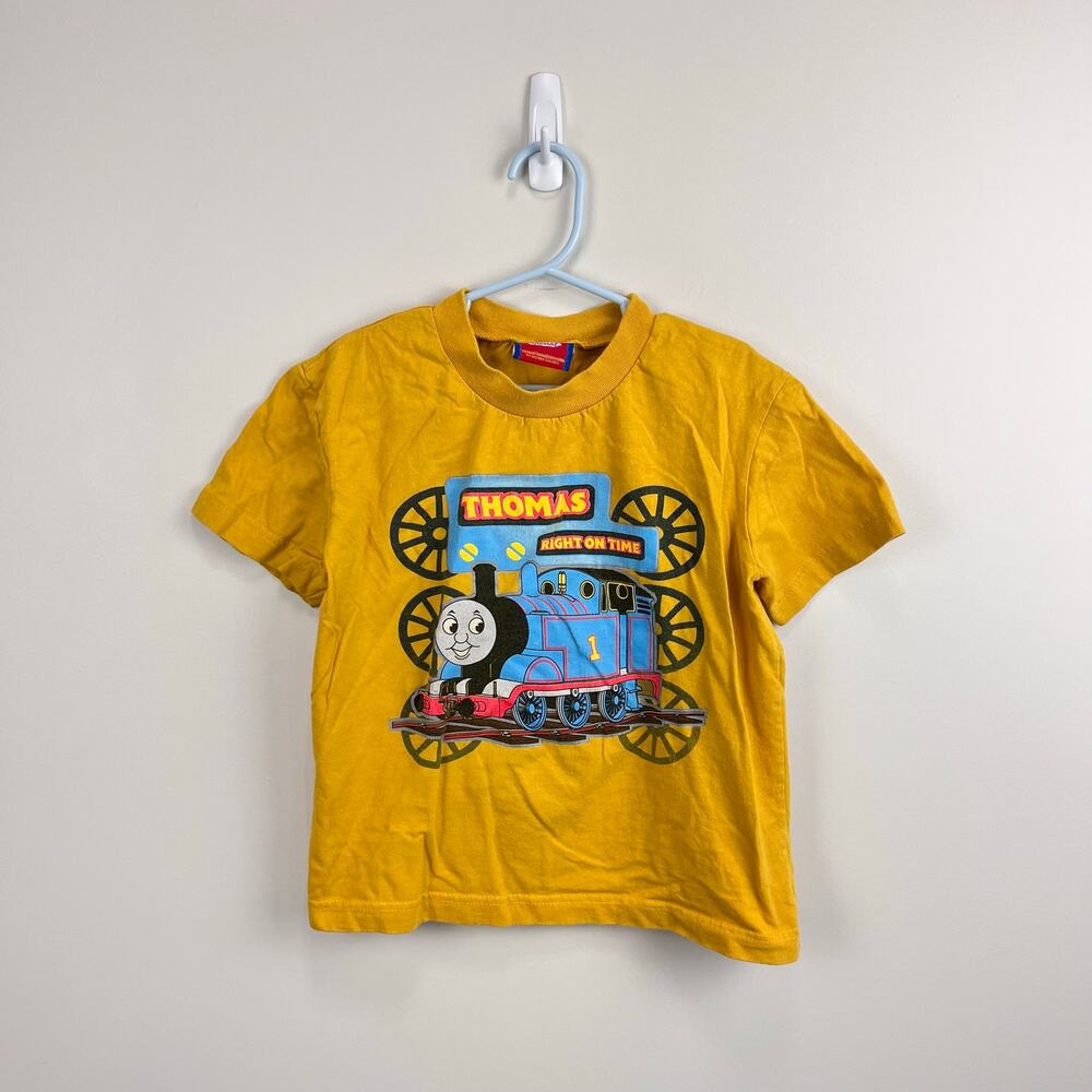 Vintage Y2K Thomas & Friends Right on Time Yellow Graphic T-Shirt L 7
